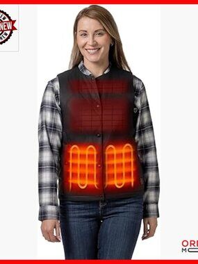 Ultra Lightweight Heated Vest Liner with 4 Heat Zones, Quilted